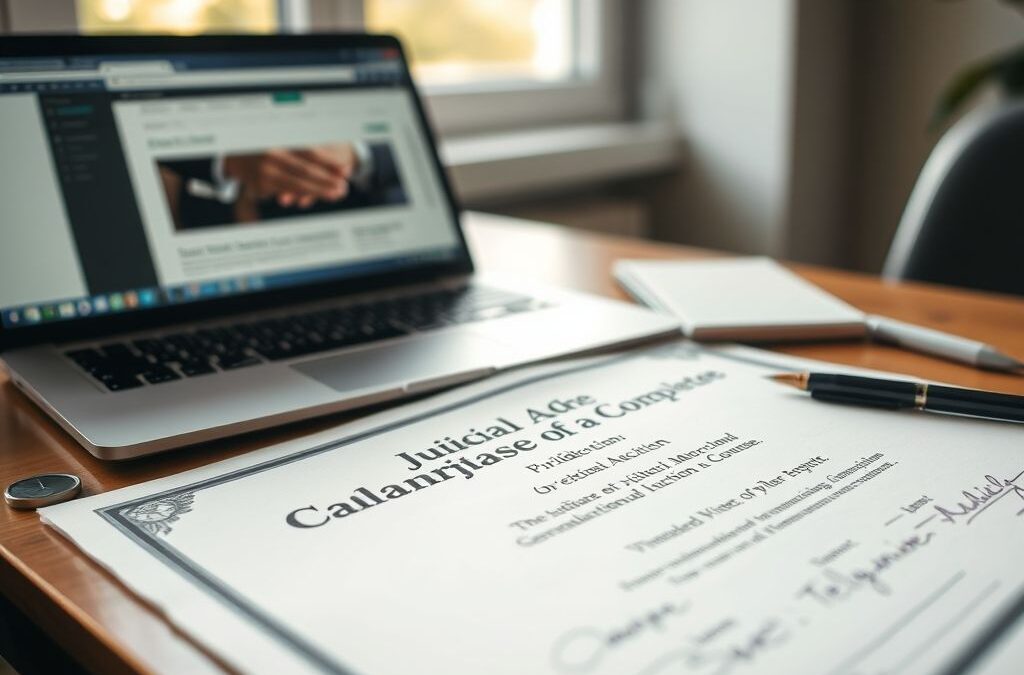 Como validar seu certificado após um curso de leilão judicial