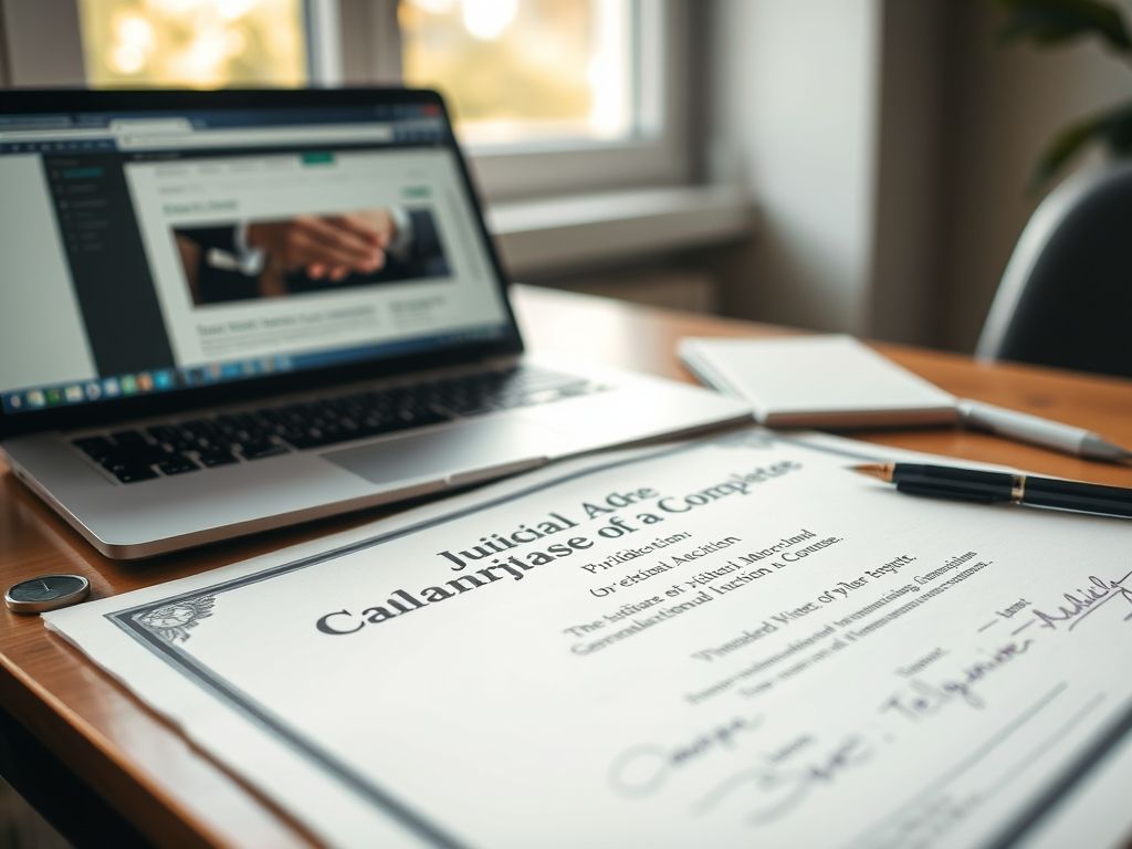 Como validar seu certificado após um curso de leilão judicial